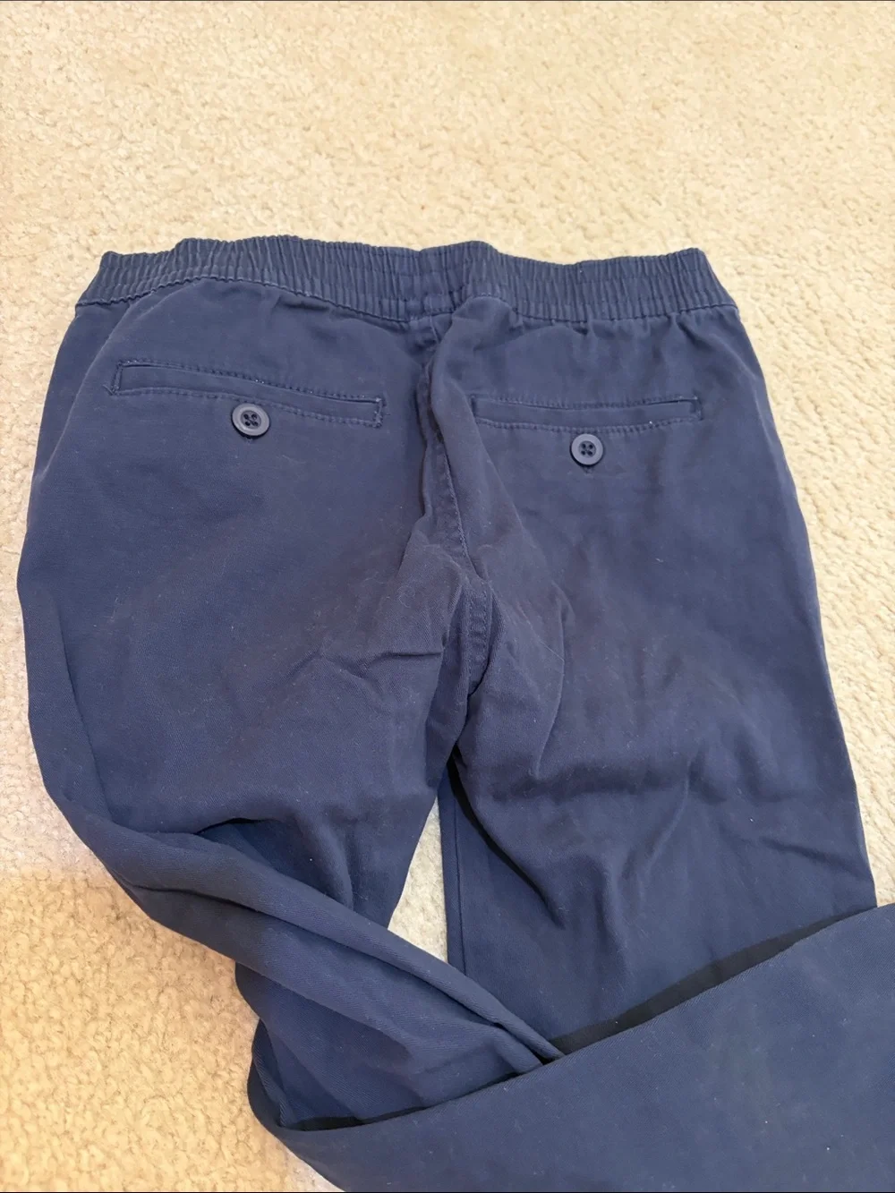 Boys Navy Elastic-Waist Jogger Pants L size 12